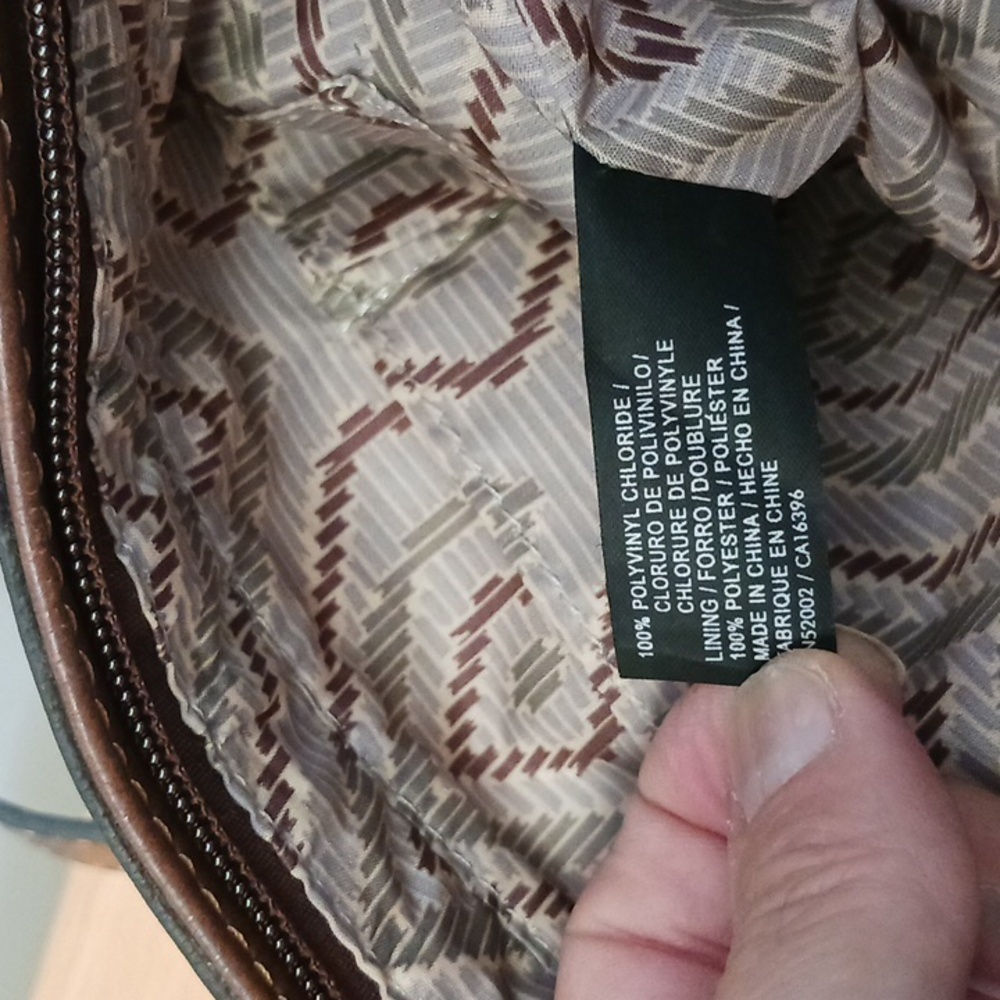 Liz & Co. Striped Vegan Leather Crossbody Bag - Picture 15 of 16